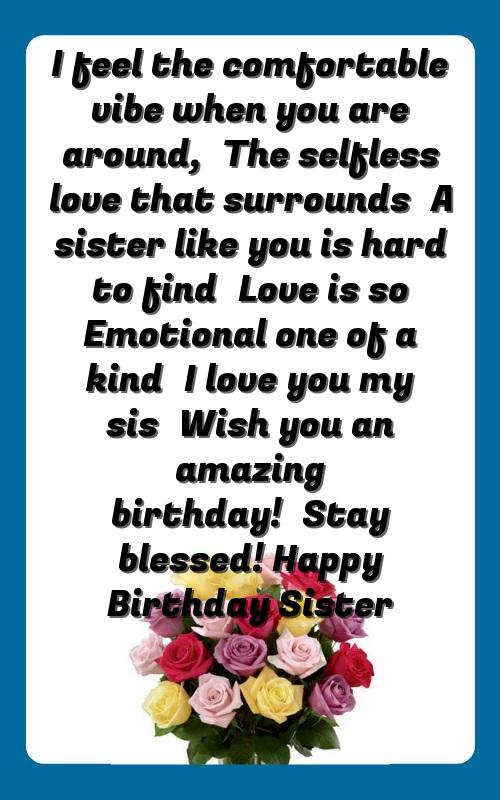 short birthday wishes for cousin sister